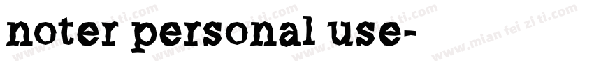 noter personal use字体转换